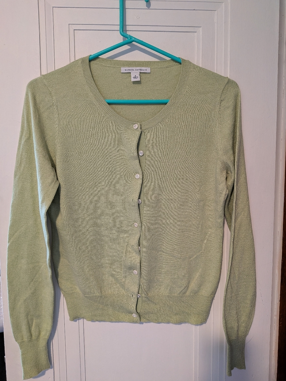 Spring Green Silk Blend Cardigan